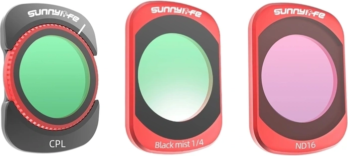 Sunnylife filtrų rinkinys Osmo Pocket 4/3 (CPL, ND16, Black Mist 1/4)
