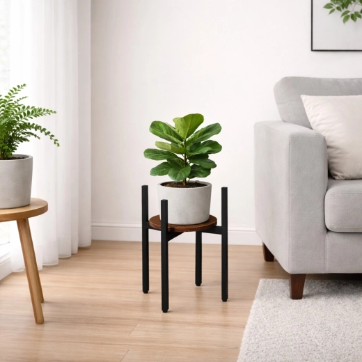 Loft look: matte black + wood effect