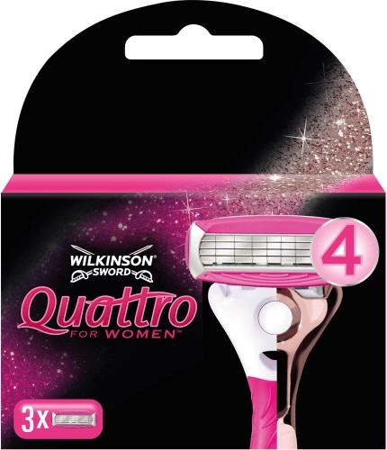Wilkinson Quattro for Women Rosegold keičiamos galvutės, 3 vnt.