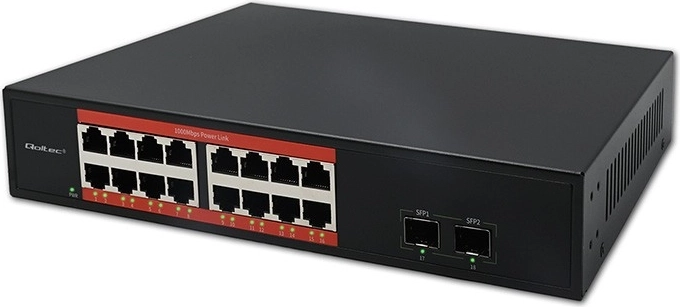 Two SFP uplinks for fast optical connections