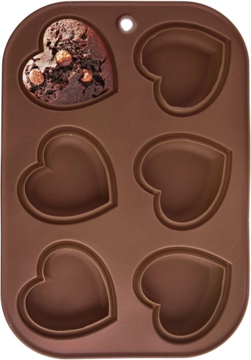 Silicone Heart Muffin Mold, 6 pcs – ORION