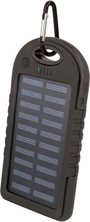 Setty Solar Power Bank 5000 mAh, Black, IP66 with LED