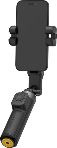 AOCHUAN M3 Pro mini telefono stabilizatorius su AI jutikliu, RGB šviesa ir nuotolinio valdymo pulteliu (juodas)