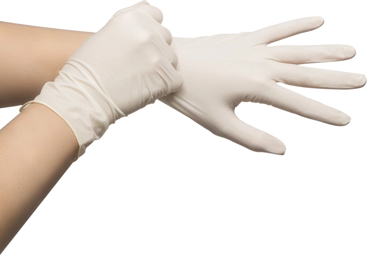 Disposable latex gloves, size L, 10 pieces