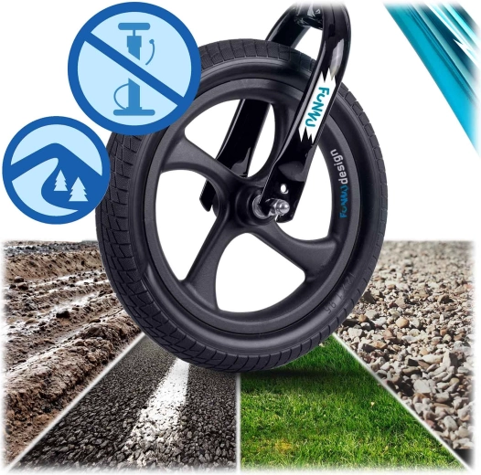 Tubeless 12-inch PU wheels