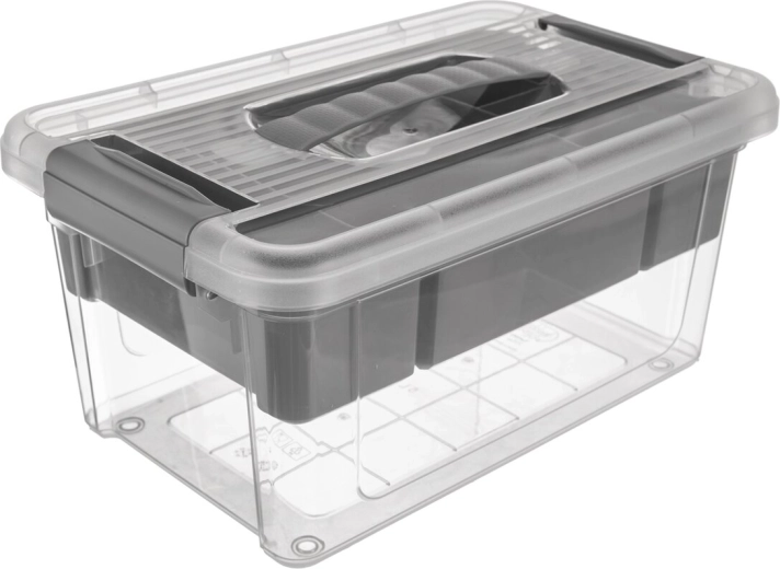 Storage box MULTI Stormax rectangular 9 l with gray insert