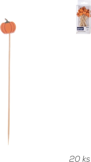 Bamboo Halloween Skewers – Pumpkin (20 pcs)