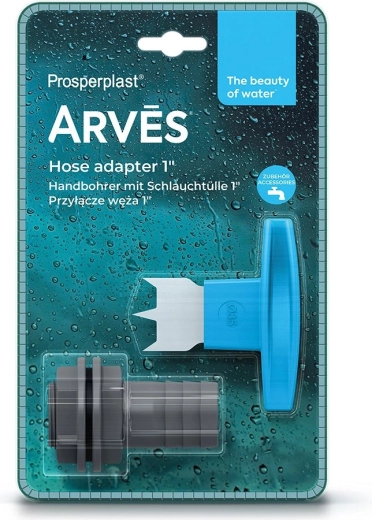 Hose connector for rain barrel 1" with hand drill PROSPERPLAST