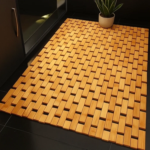 Praktiškas 80 × 50 cm dydis – dušui ir prie praustuvo