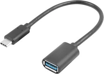 USB-C (vyriškas) į USB-A (moteriškas) adapteris, USB 3.1, 15 cm