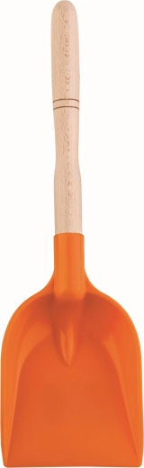 Androni vaikiškas kastuvėlis su mediniu kotu 34 cm, oranžinis