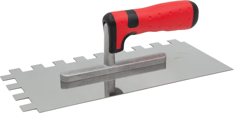 Nerūdijančio plieno glaistyklė su dantimis 15 × 15 mm, 280 × 130 mm