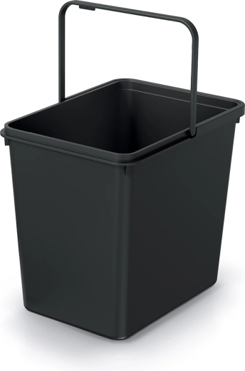 Šiukšlių dėžė Systema Basic 23 l – perdirbta juoda