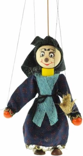 Wooden Witch Puppet