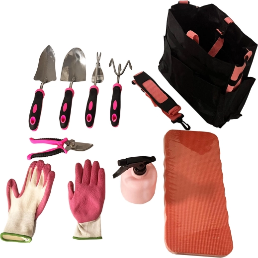 9-piece Garden Tool Set – Pink