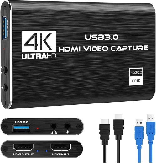 Renew force USB 3.0 HDMI vaizdo įrašymo (capture) korta Full HD 1080p/60 fps su HDMI loop-out