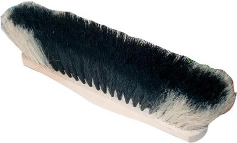 Šluota kotui 28 cm, medinė nelakuota, šerių ir PET pluošto mišinys, be sriegio