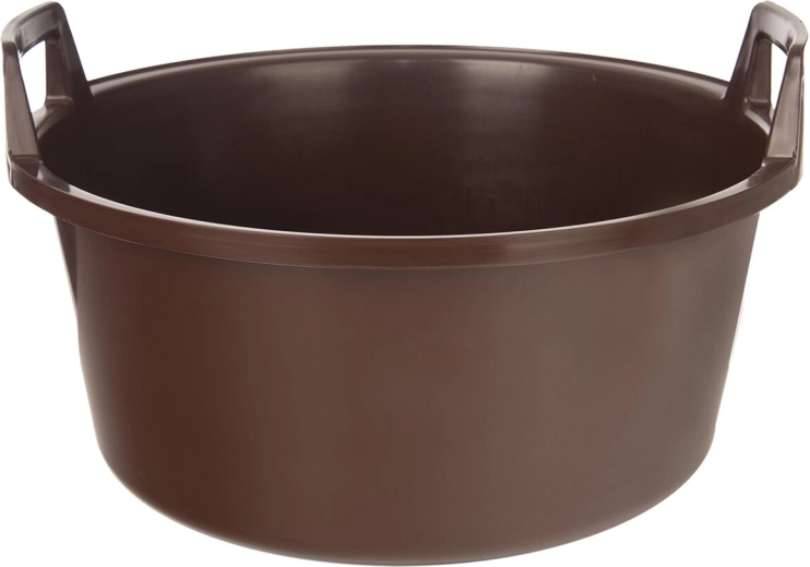 Plastikinis dubuo su rankenomis 40 l rudas