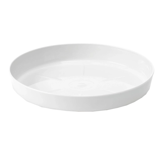 Plastic plant pot saucer 28 cm white LAMELA