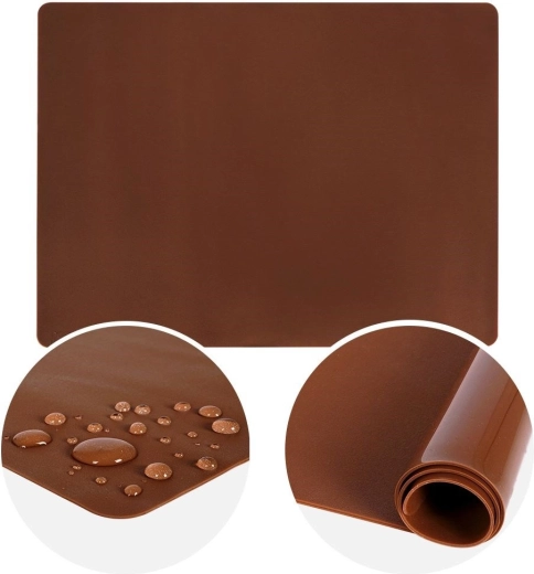 Silicone pastry mat 40 × 30 cm brown