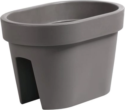 Turėklinis vazonas Lofly Railing, pilko akmens spalvos, 12,3 l