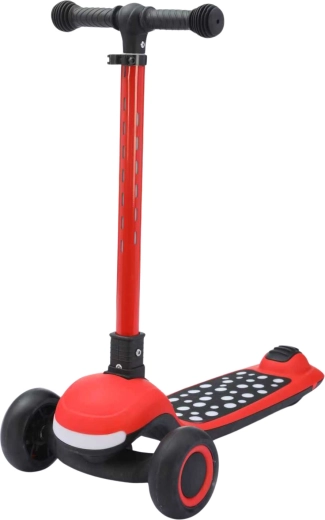 Children's folding light-up scooter with music 3-in-1 (black)