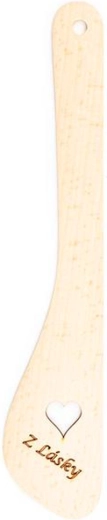 TORO Wooden Spatula 30 cm with Heart-Shaped Cutout