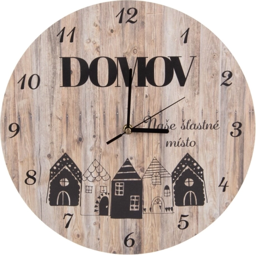 Wall Clock “Home…” Brown 34 cm