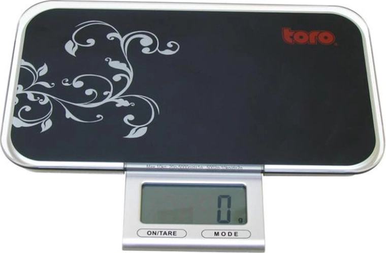 TORO Digital Kitchen Scale 10 kg, glass, black