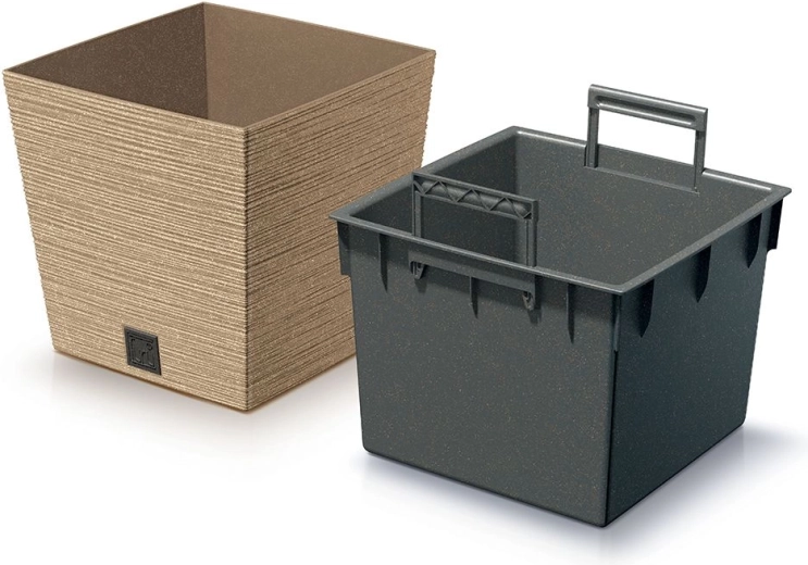 Removable insert with handles for easy repotting