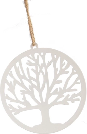 Hanging decoration Tree of Life white 10 × 10 cm