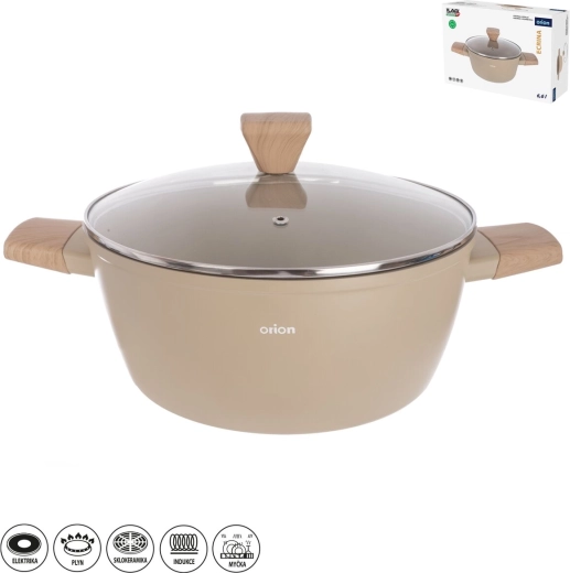 Orion Ecrina casserole pot 6.6 l with glass lid