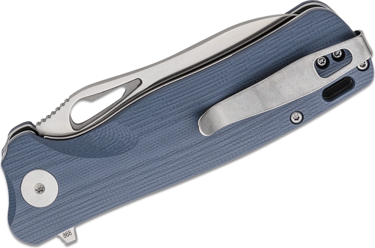 Patogi G10 rankena ir dvipusis klipsas