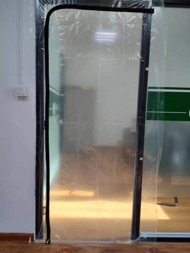 Dust barrier door foil with zipper, type L
