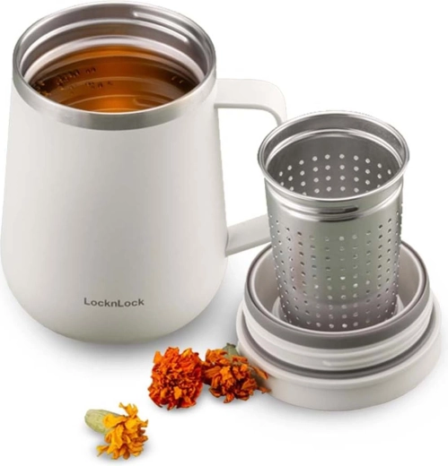 Metro Tea Tumbler 400 ml with Infuser, Ivory