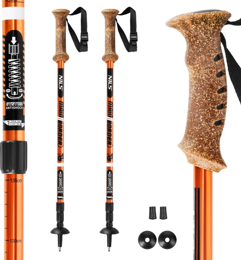 Nils Extreme trekking poles TK 696 with anti-shock suspension