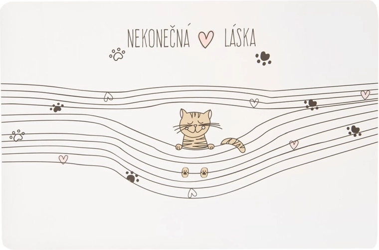Stalo padėkliukas „Nekonečná láska“ – katė (UH, 43 × 28 cm)