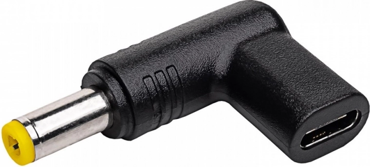USB‑C adapteris į 5,5 × 2,5 mm nešiojamiesiems kompiuteriams