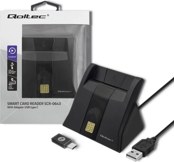 Išmanusis lustinių kortelių skaitytuvas USB 2.0