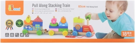 Wooden Pull-Along Stacking Train VIGA