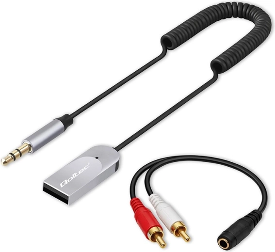belaidis Bluetooth 6.0 garso imtuvas namams ir automobiliui su 2× RCA, 3,5 mm AUX ir USB maitinimu, mikrofonas