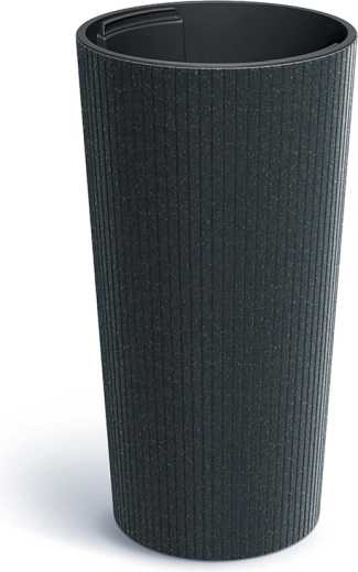 Lamia Slim Eco Wood Flower Pot 25 cm anthracite