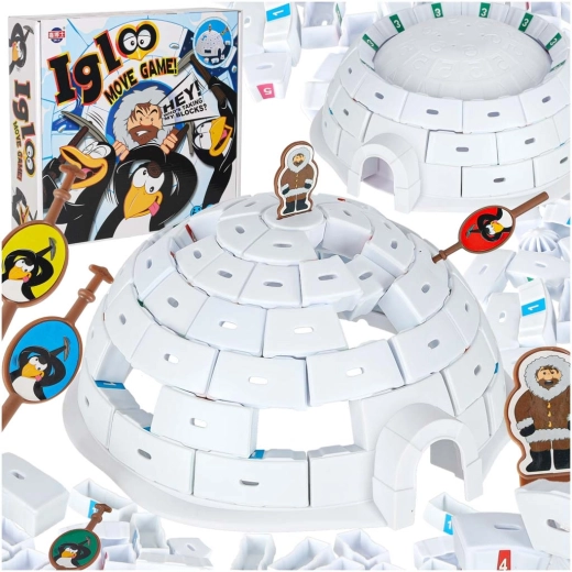 Stalo žaidimas „Pastatyk iglu“ – pingvinai