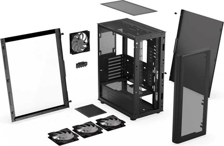 Water-cooling support up to 360 mm