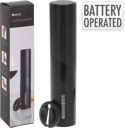 Electric Corkscrew with Foil Cutter, 23 cm, Black