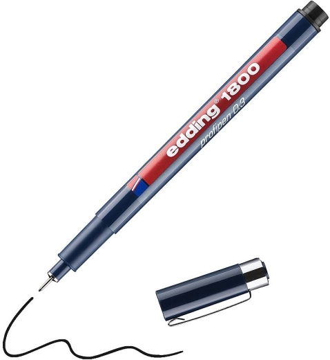 Rašiklis edding 1800 juodas 0,3 mm