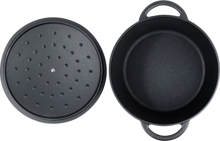 All-cast-iron construction for perfect heat