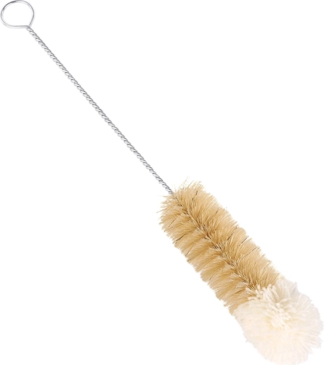 Bottle brush with natural bristles and cotton, 30 mm
