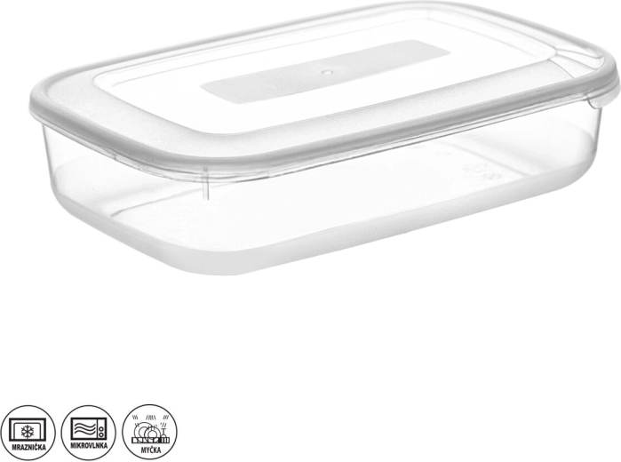 Rectangular plastic food container 0.85 l
