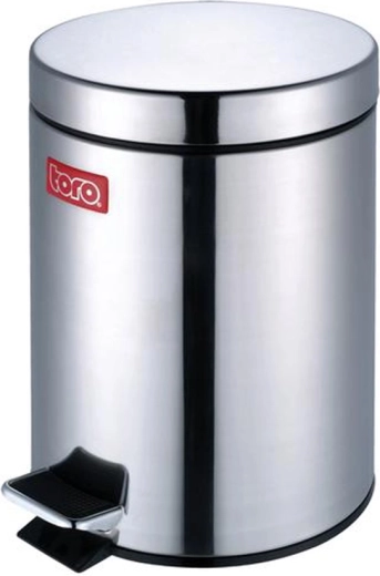 Nerūdijančio plieno pedalinis šiukšlių dėžės TORO 12 l